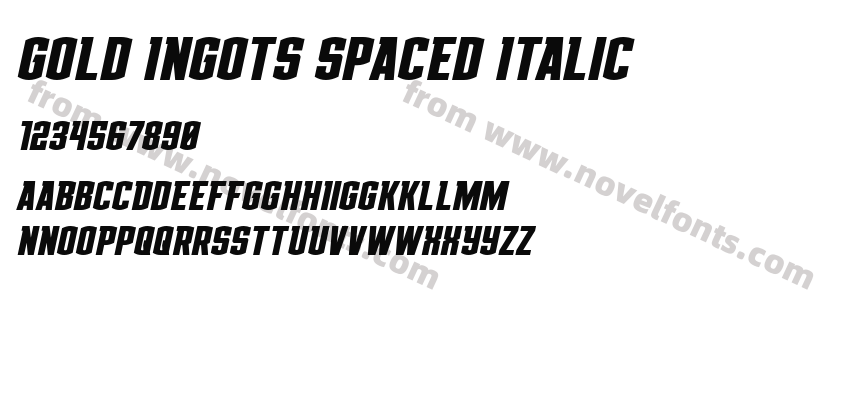 Gold Ingots Spaced ItalicPreview