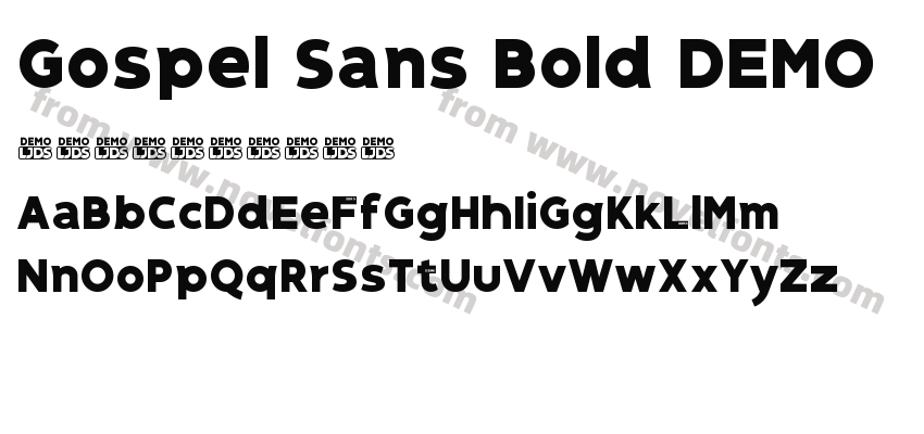 Gospel Sans Bold DEMOPreview