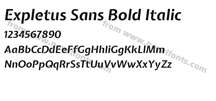 Expletus Sans Bold ItalicPreview