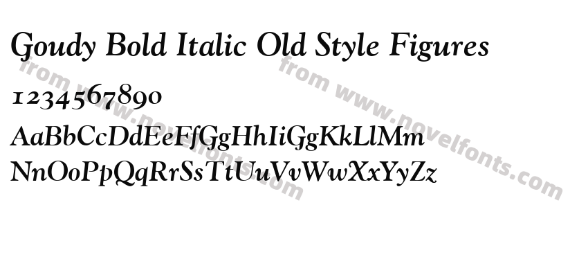 Goudy Bold Italic Old Style FiguresPreview