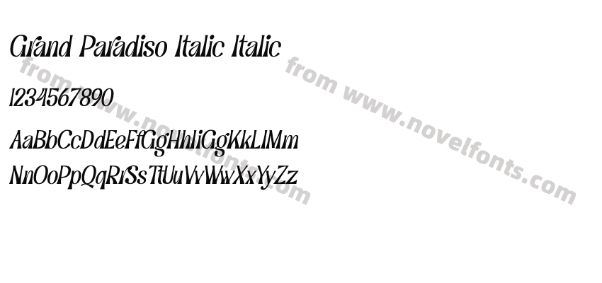 Grand Paradiso Italic ItalicPreview