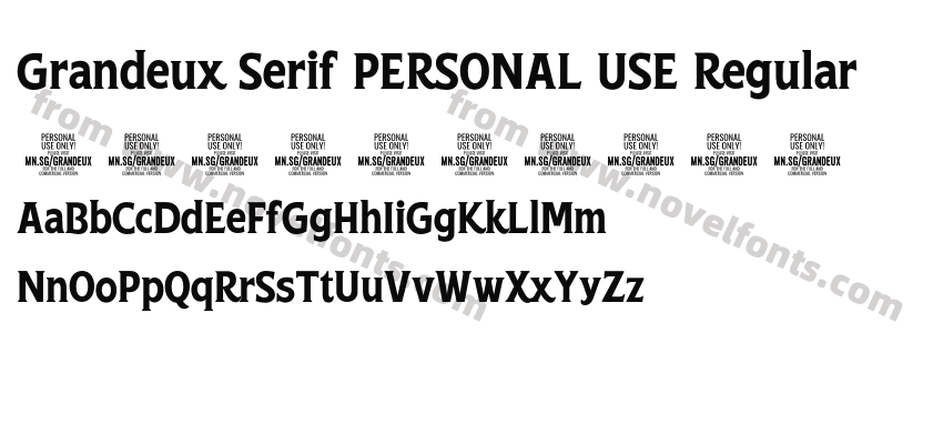 Grandeux Serif PERSONAL USE RegularPreview