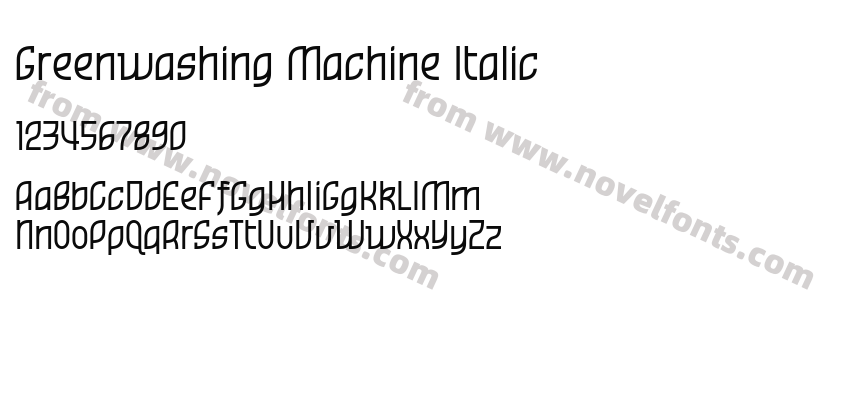 Greenwashing Machine ItalicPreview