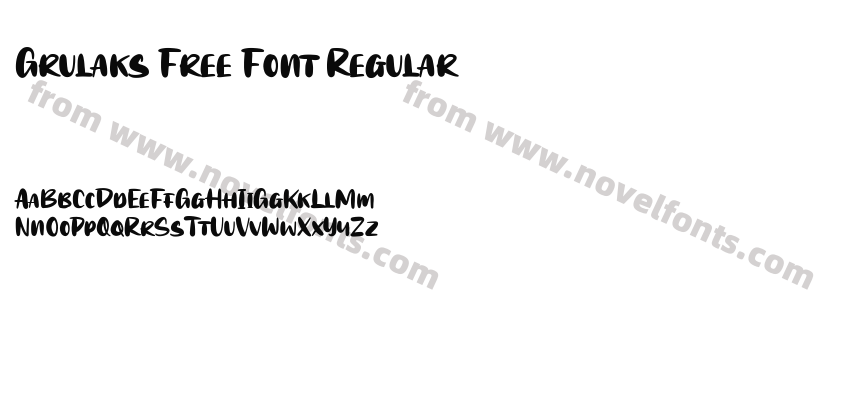 Grulaks Free Font RegularPreview