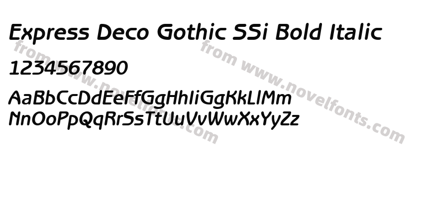 Express Deco Gothic S Si Bold ItalicPreview