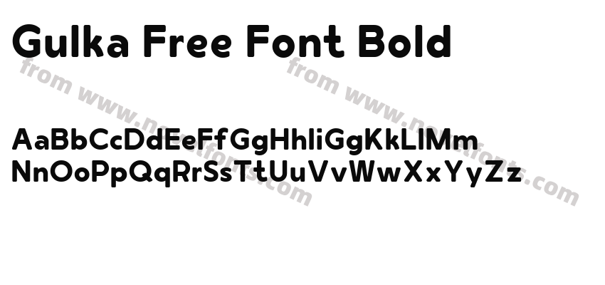 Gulka Free Font BoldPreview