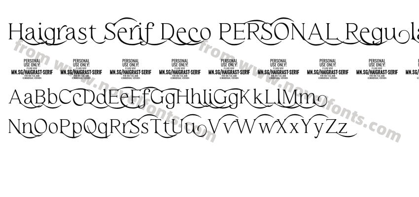 Haigrast Serif Deco PERSONAL RegularPreview