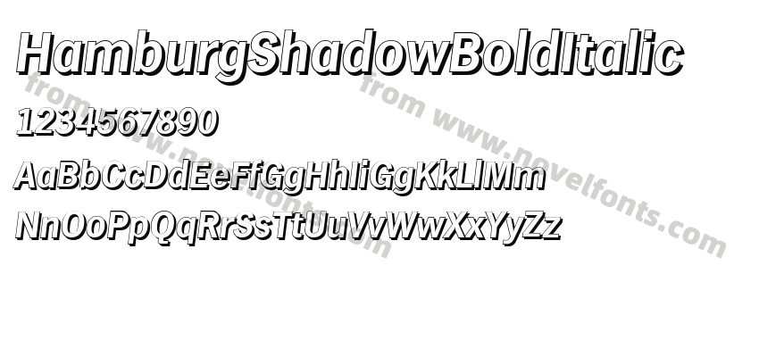 HamburgShadowBoldItalicPreview