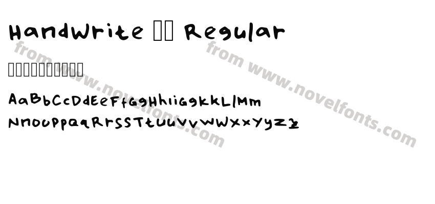 Handwrite 01 RegularPreview