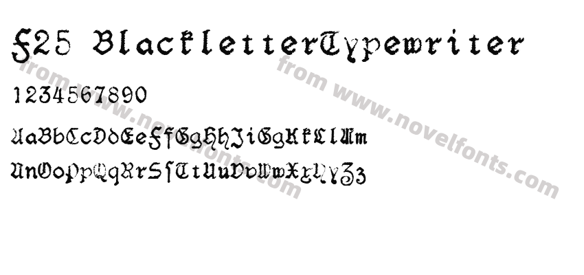 F25 Blackletter TypewriterPreview