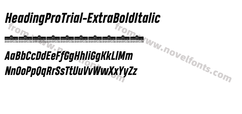 HeadingProTrial-ExtraBoldItalicPreview