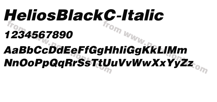 HeliosBlackC-ItalicPreview