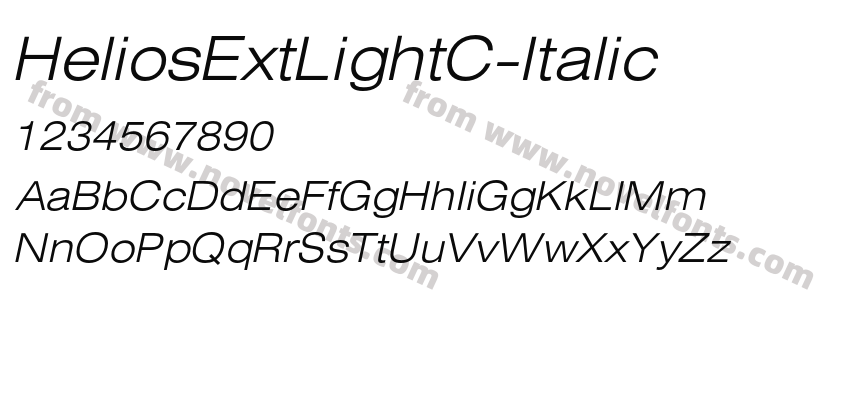 HeliosExtLightC-ItalicPreview