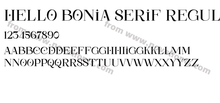 Hello Bonia Serif RegularPreview