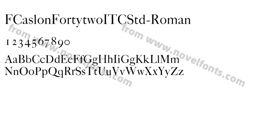 FCaslonFortytwoITCStd-RomanPreview