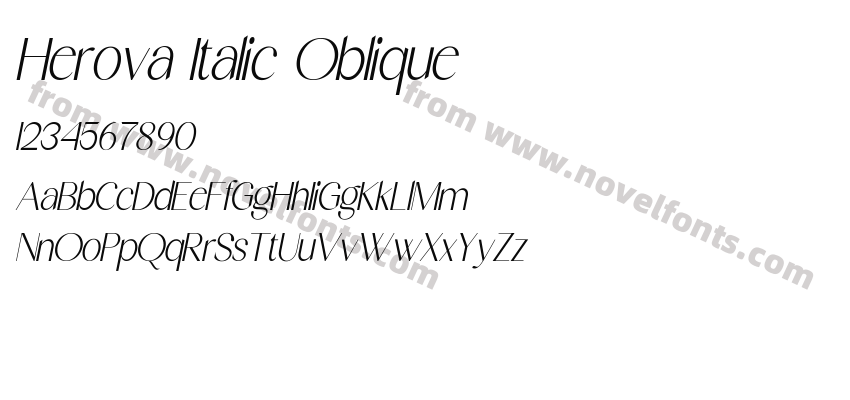 Herova Italic ObliquePreview