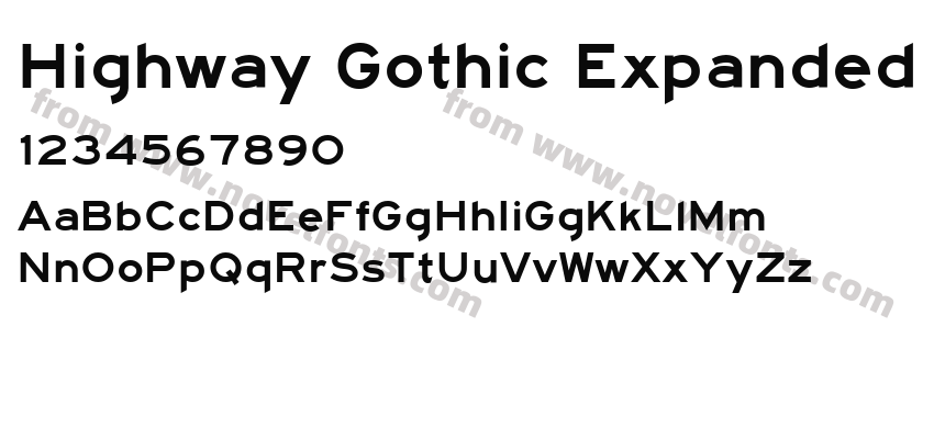 Highway Gothic ExpandedPreview