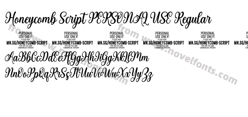 Honeycomb Script PERSONAL USE RegularPreview