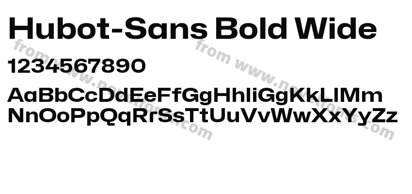 Hubot-Sans Bold WidePreview