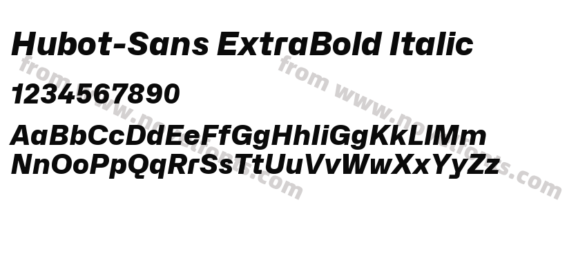 Hubot-Sans ExtraBold ItalicPreview