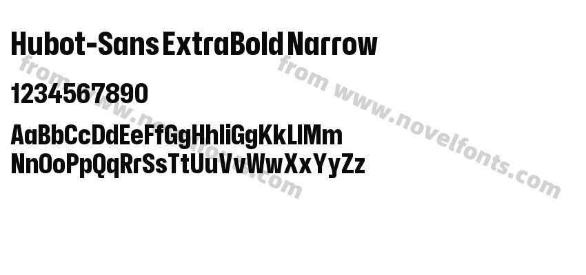 Hubot-Sans ExtraBold NarrowPreview