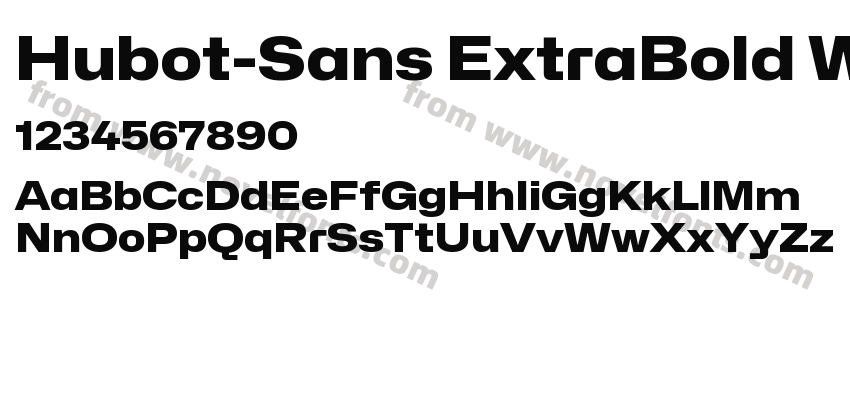 Hubot-Sans ExtraBold WidePreview