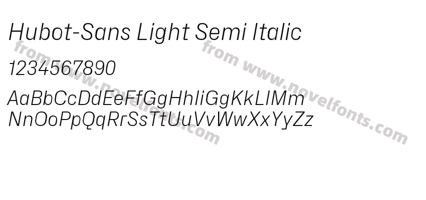 Hubot-Sans Light Semi ItalicPreview