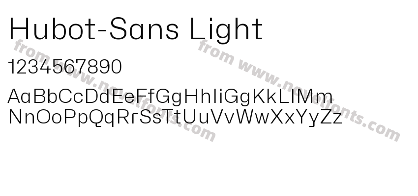 Hubot-Sans LightPreview