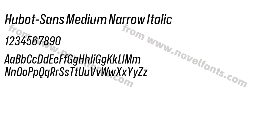 Hubot-Sans Medium Narrow ItalicPreview