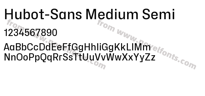 Hubot-Sans Medium SemiPreview