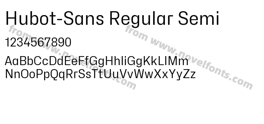 Hubot-Sans Regular SemiPreview