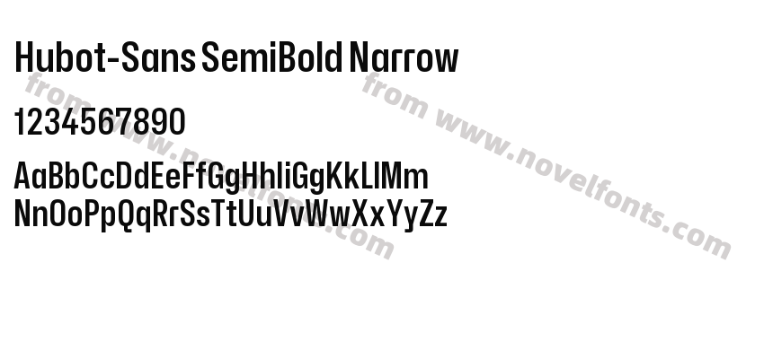 Hubot-Sans SemiBold NarrowPreview