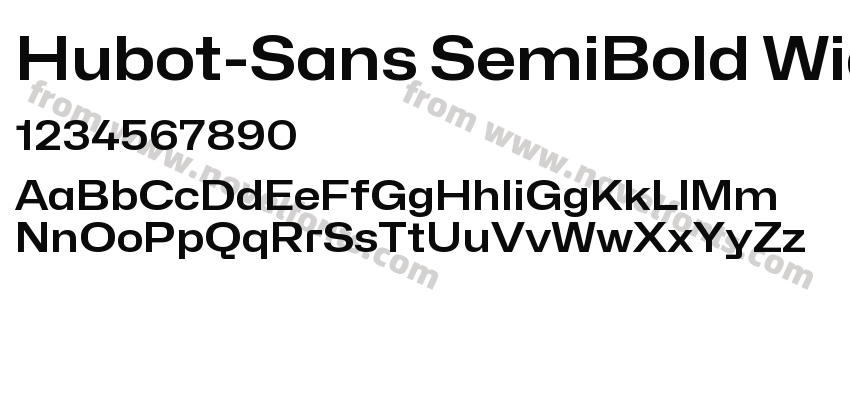 Hubot-Sans SemiBold WidePreview