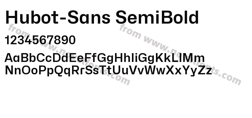 Hubot-Sans SemiBoldPreview