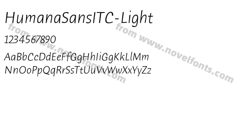 HumanaSansITC-LightPreview
