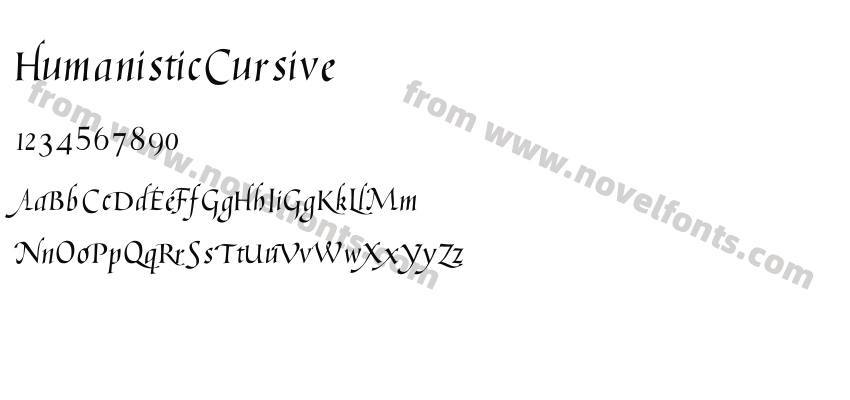 HumanisticCursivePreview