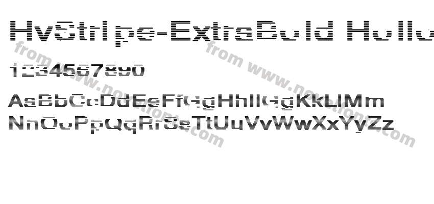 HvStripe-ExtraBold HollowPreview