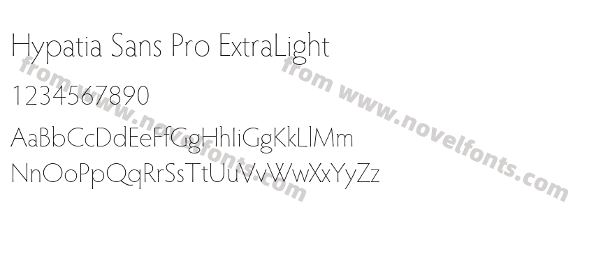 Hypatia Sans Pro ExtraLightPreview