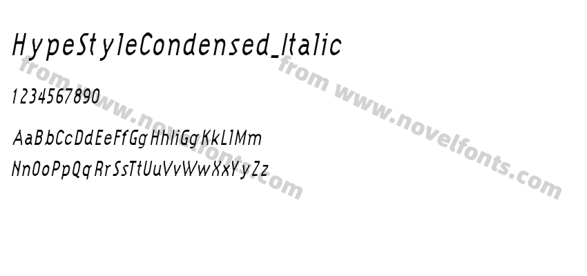 HypeStyleCondensed_ItalicPreview