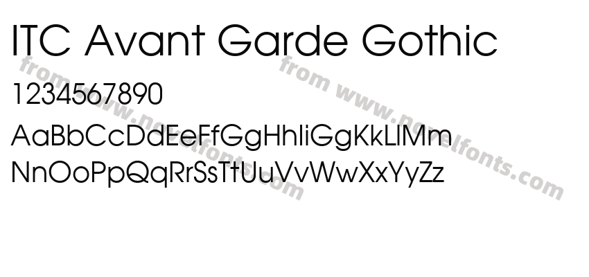 ITC Avant Garde GothicPreview