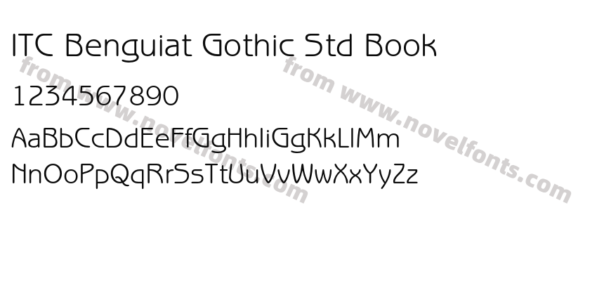 ITC Benguiat Gothic Std BookPreview