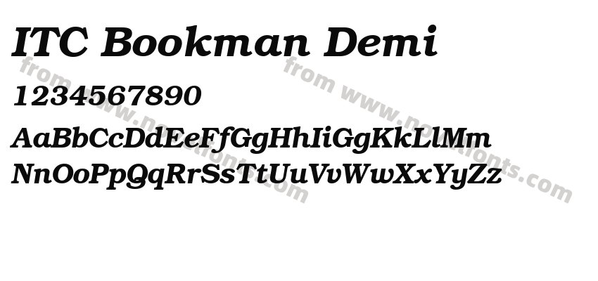 ITC Bookman DemiPreview