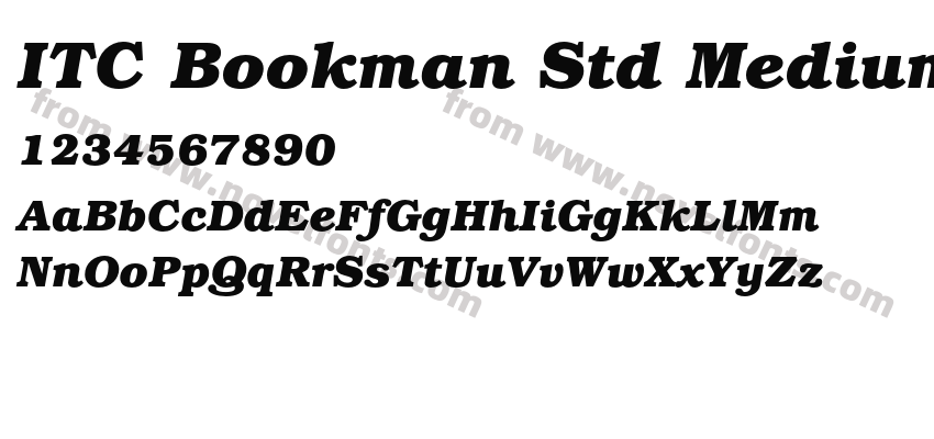 ITC Bookman Std MediumPreview