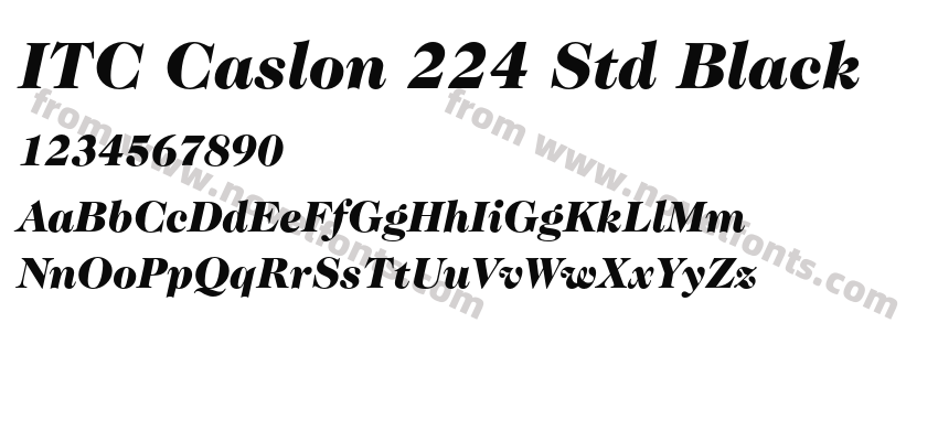 ITC Caslon 224 Std BlackPreview