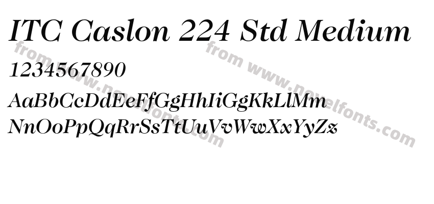 ITC Caslon 224 Std MediumPreview