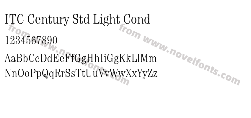 ITC Century Std Light CondPreview