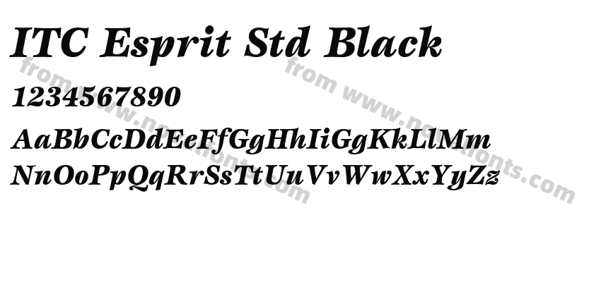 ITC Esprit Std BlackPreview