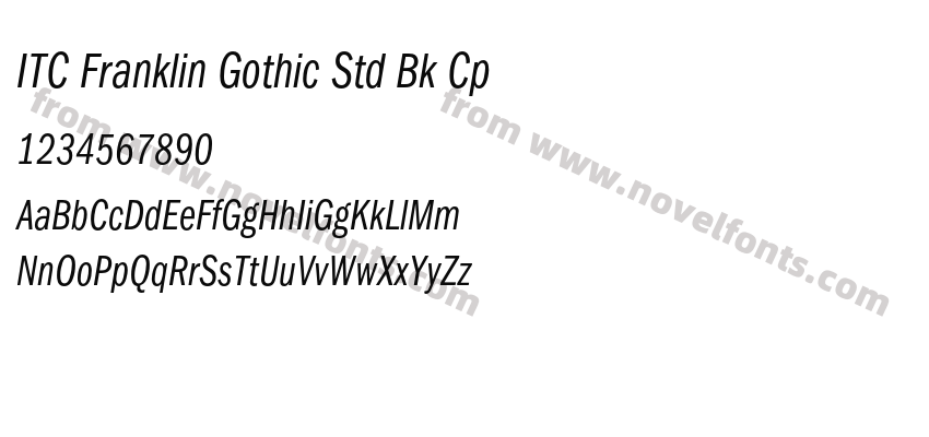 ITC Franklin Gothic Std Bk CpPreview