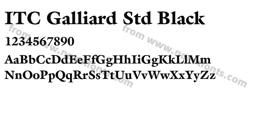 ITC Galliard Std BlackPreview