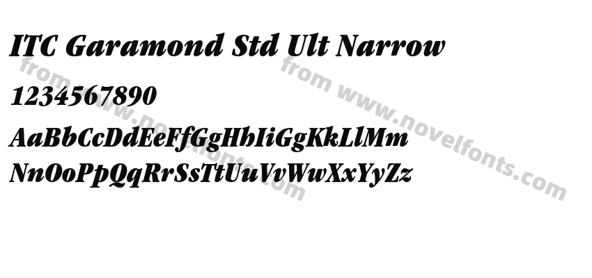 ITC Garamond Std Ult NarrowPreview